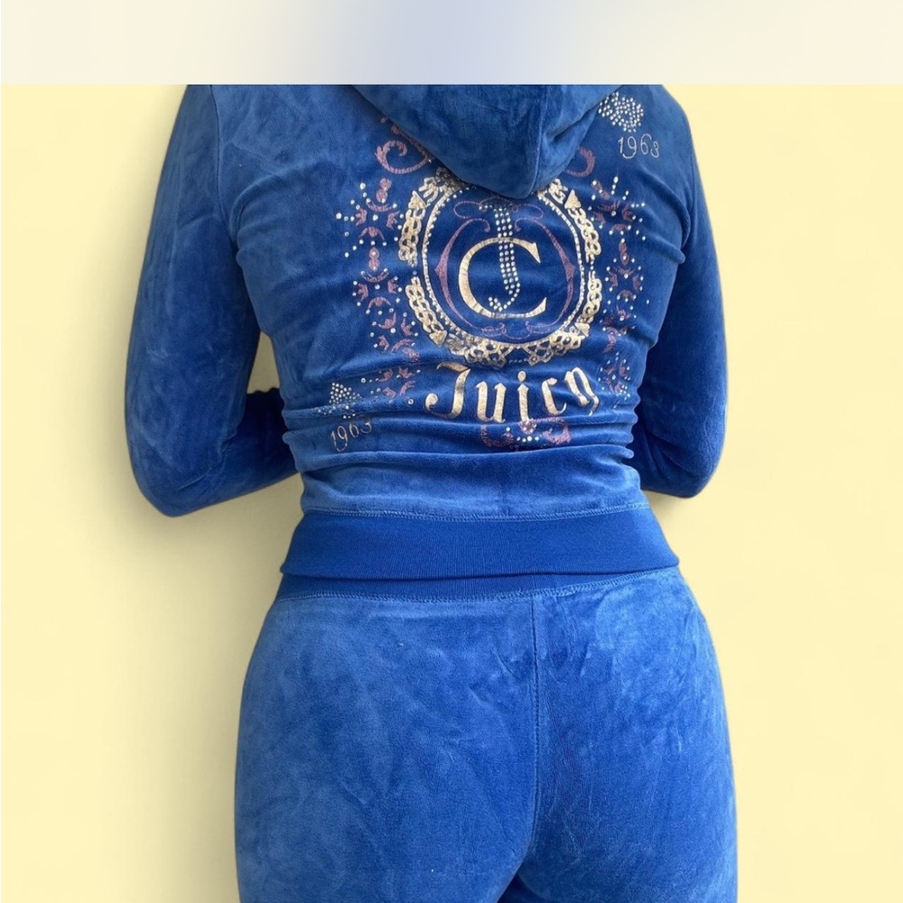 Juicy Couture Blue Velour Tracksuit - Picture 4 of 8
